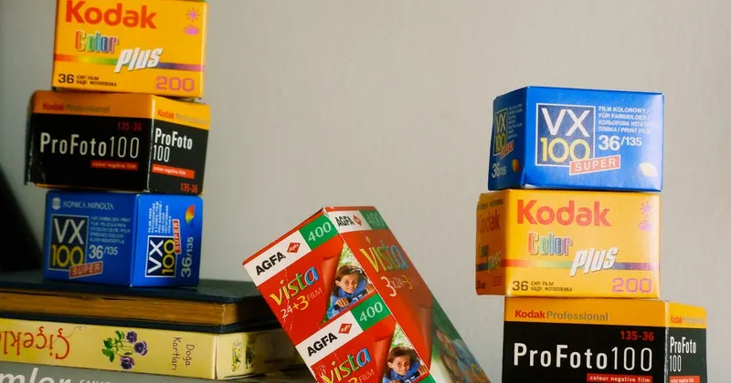 Organized photo albums and memory boxes on a shelf