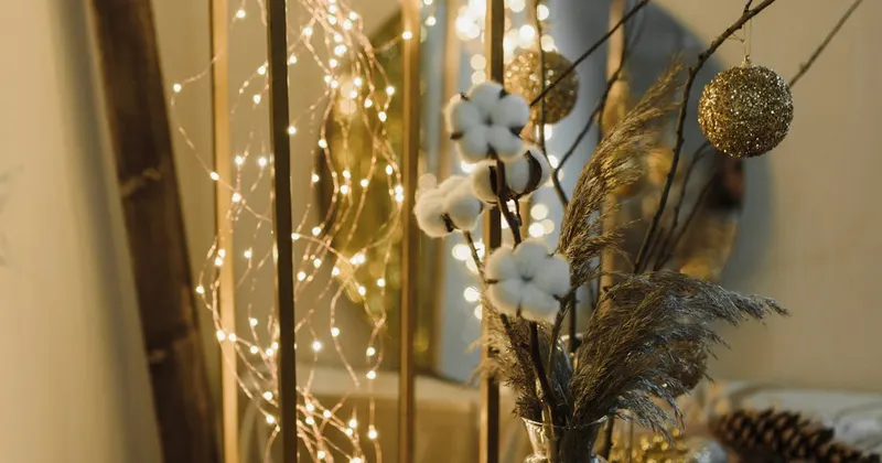 Christmas decorations on a table ready for post-holiday cleanup