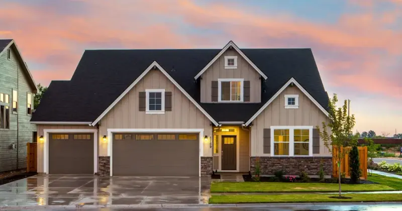 Charming Tomball TX home with a freshly cleaned porch and manicured front yard