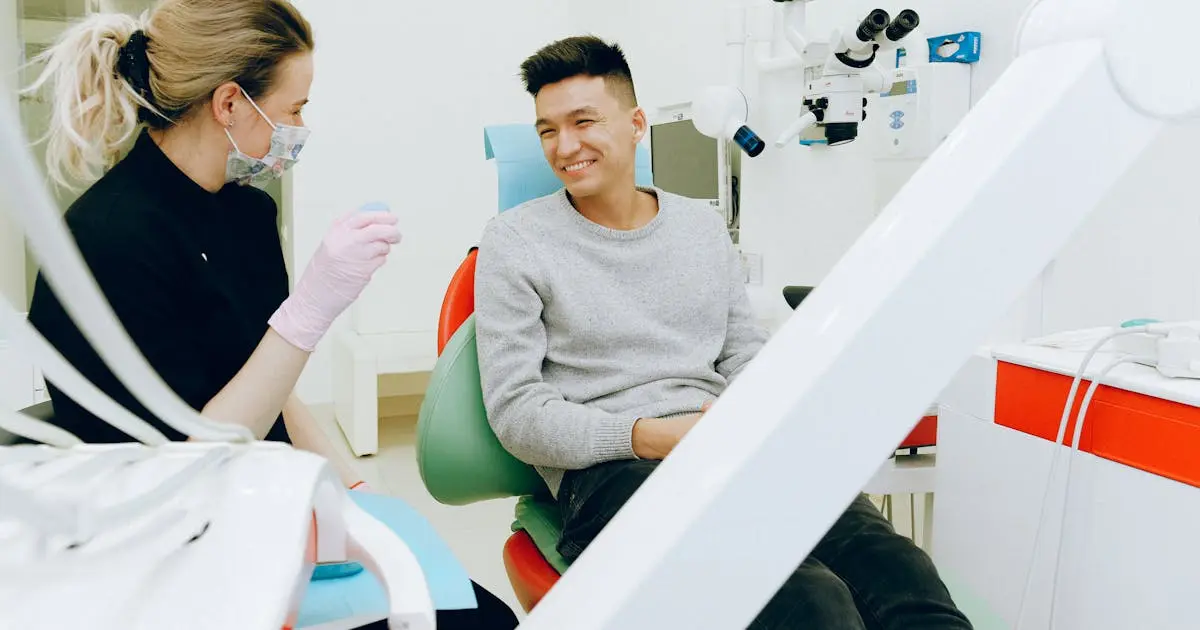Clean dental office operatory with sanitized equipment