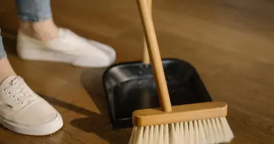 Colorful microfiber cleaning cloths folded on a counter