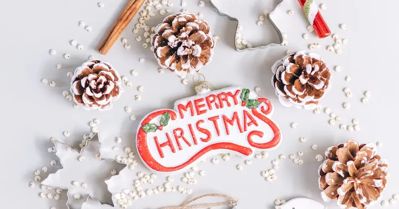 Assortment of Christmas ornaments and holiday decorations