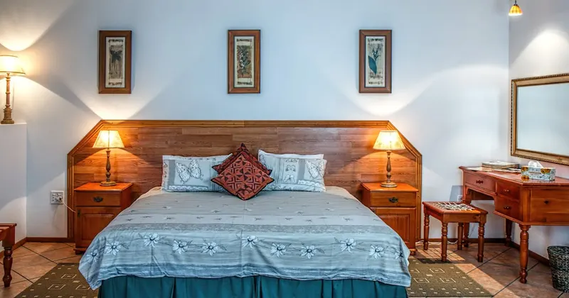 White bed cover in a clean modern bedroom