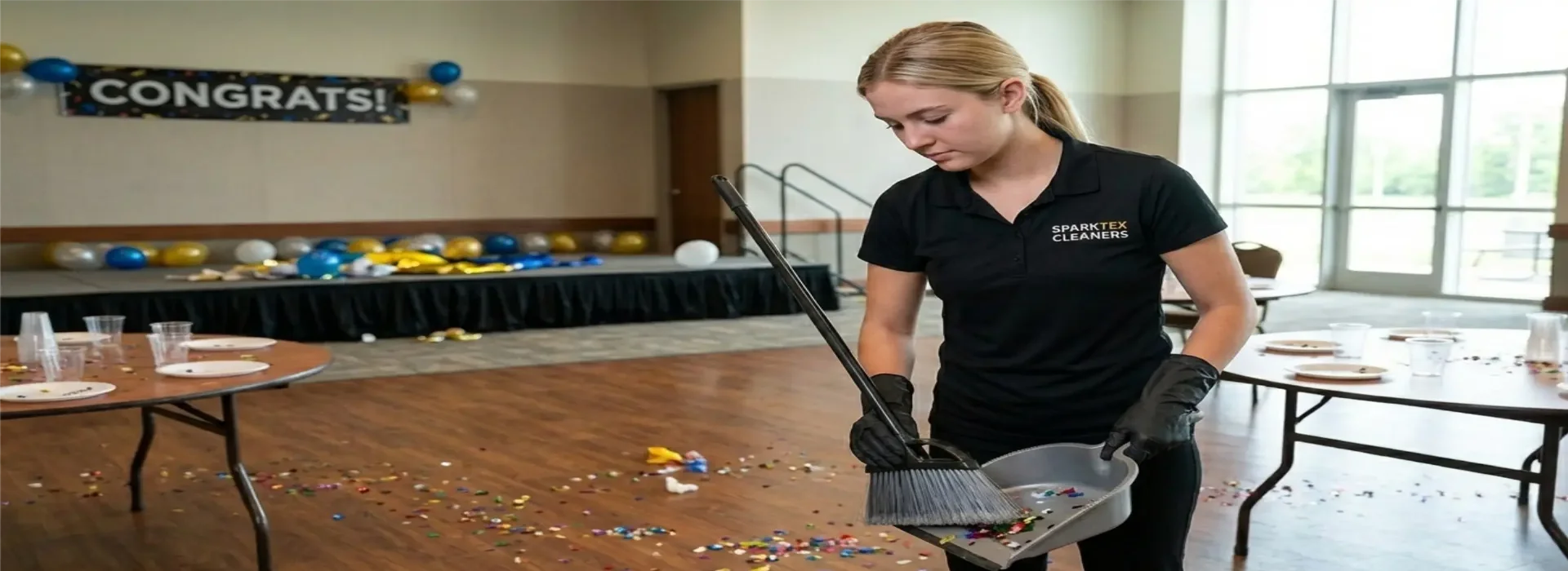 Professional Post-Event Cleaning by SparkTex Cleaners